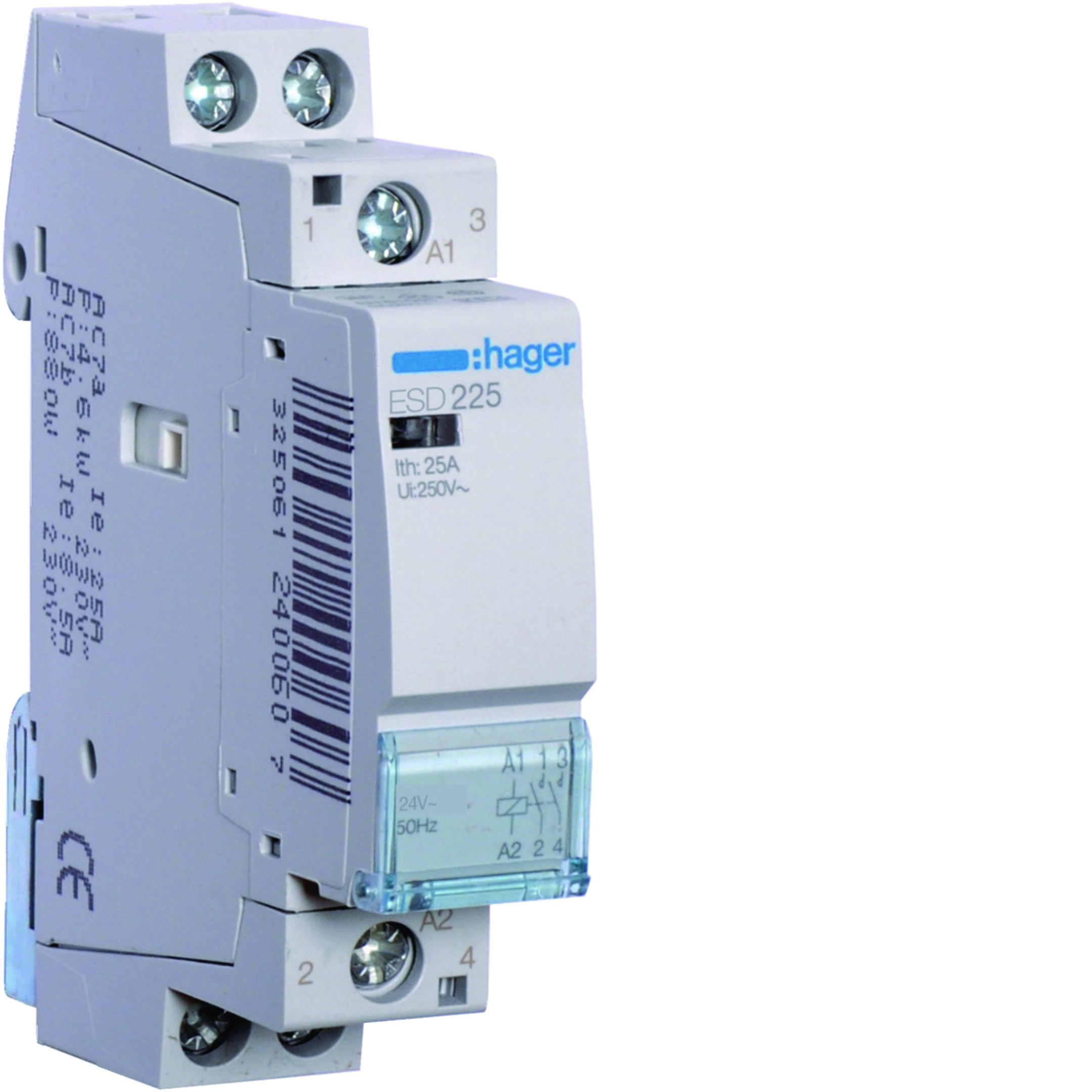 CONTATTORE STD+ 2NA 24VAC 25A 1M