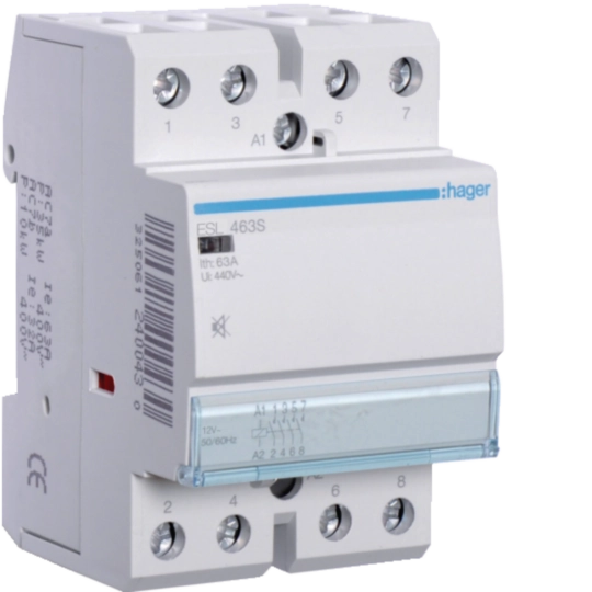 ESL463S - Humfree Contactor 63A, 4NO, 12V~ 50Hz & 12V DC
