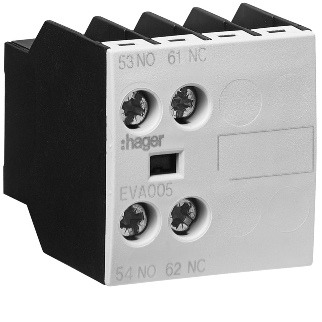 Segédérintkező blokk EV007...EV038-kontaktorhoz 1z 1ny 15A 500V AC/DC kontaktor-/reléhez EVA Hager