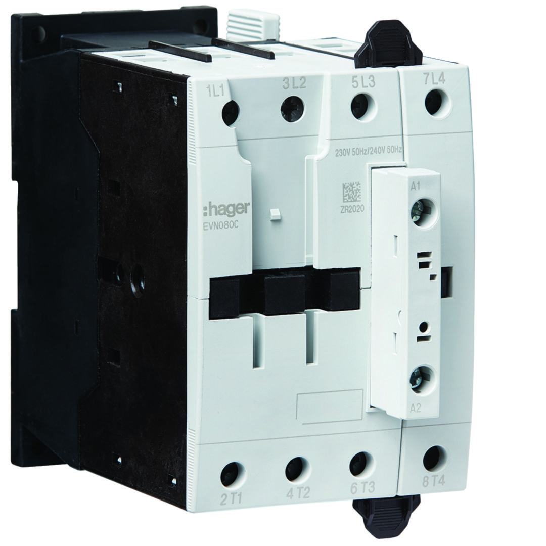 Kontaktor (mágneskapcsoló) 37kW/400VAC-3 4Z 230V50Hz csavaros 110A/AC-1/400V EVN Hager