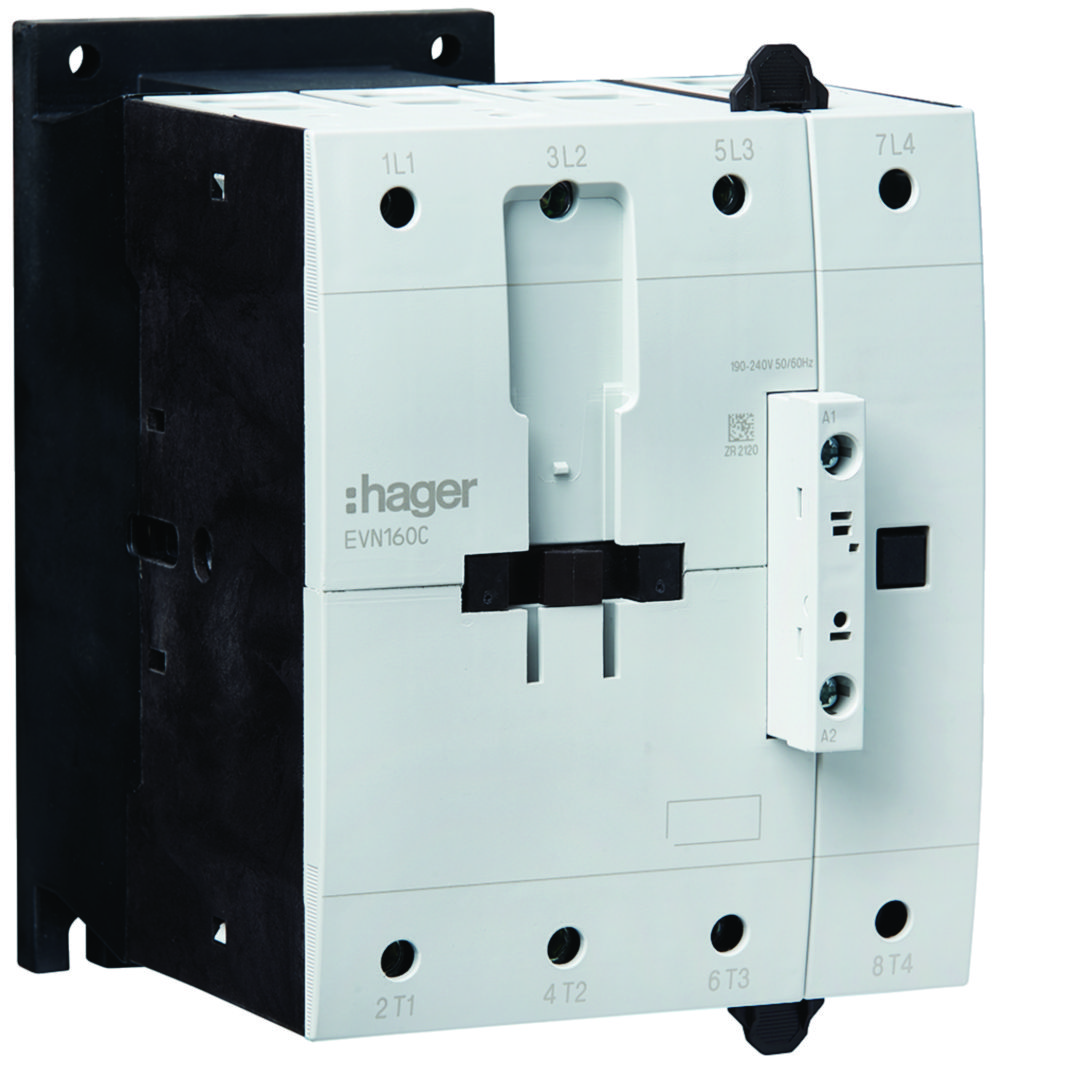 Kontaktor (mágneskapcsoló) 45kW/400VAC-3 4Z 190-240V50Hz csavaros 160A/AC-1/400V EVN Hager