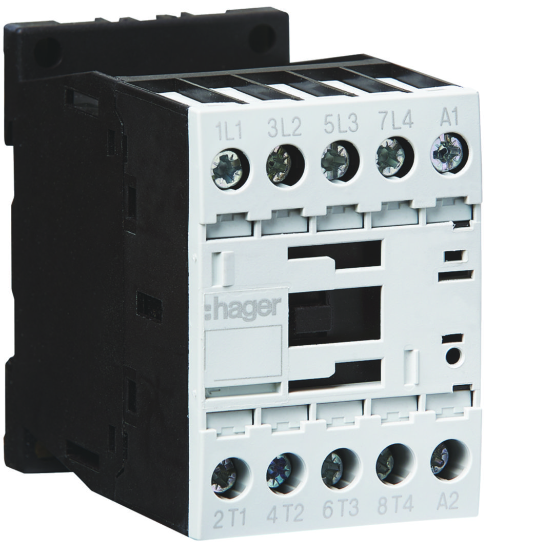 Kontaktor (mágneskapcsoló) 5.5kW/400VAC-3 4Z 24V50Hz csavaros 22A/AC-1/400V EVN Hager