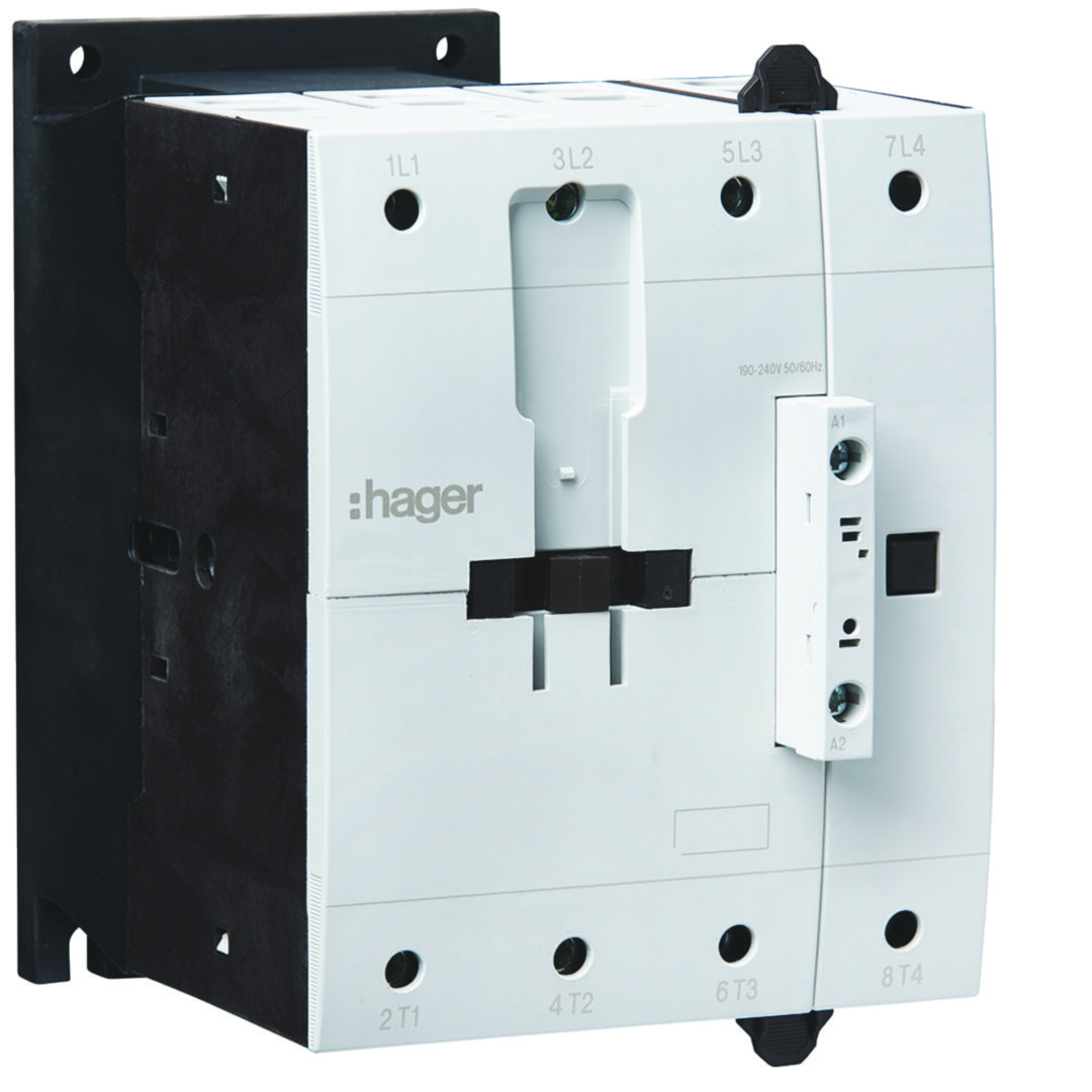 Kontaktor (mágneskapcsoló) 37kW/400VAC-3 4Z 190-240V50Hz csavaros 125A/AC-1/400V EVN Hager