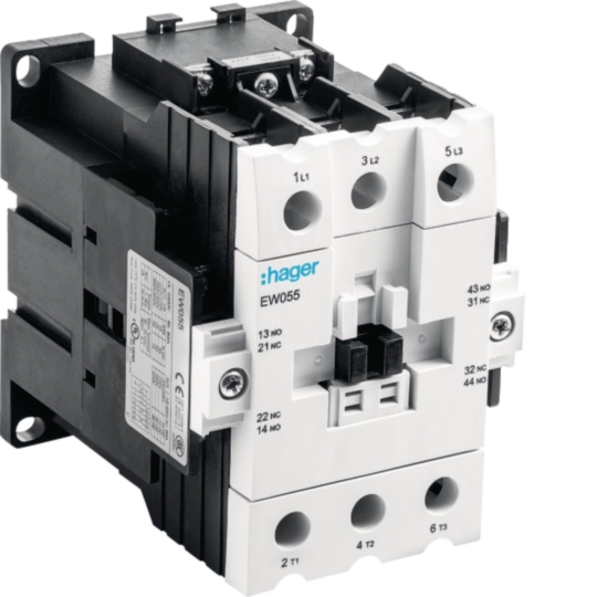 EW055_C - Industrial contactor 55A-AC3 / coil 220V 50-60Hz