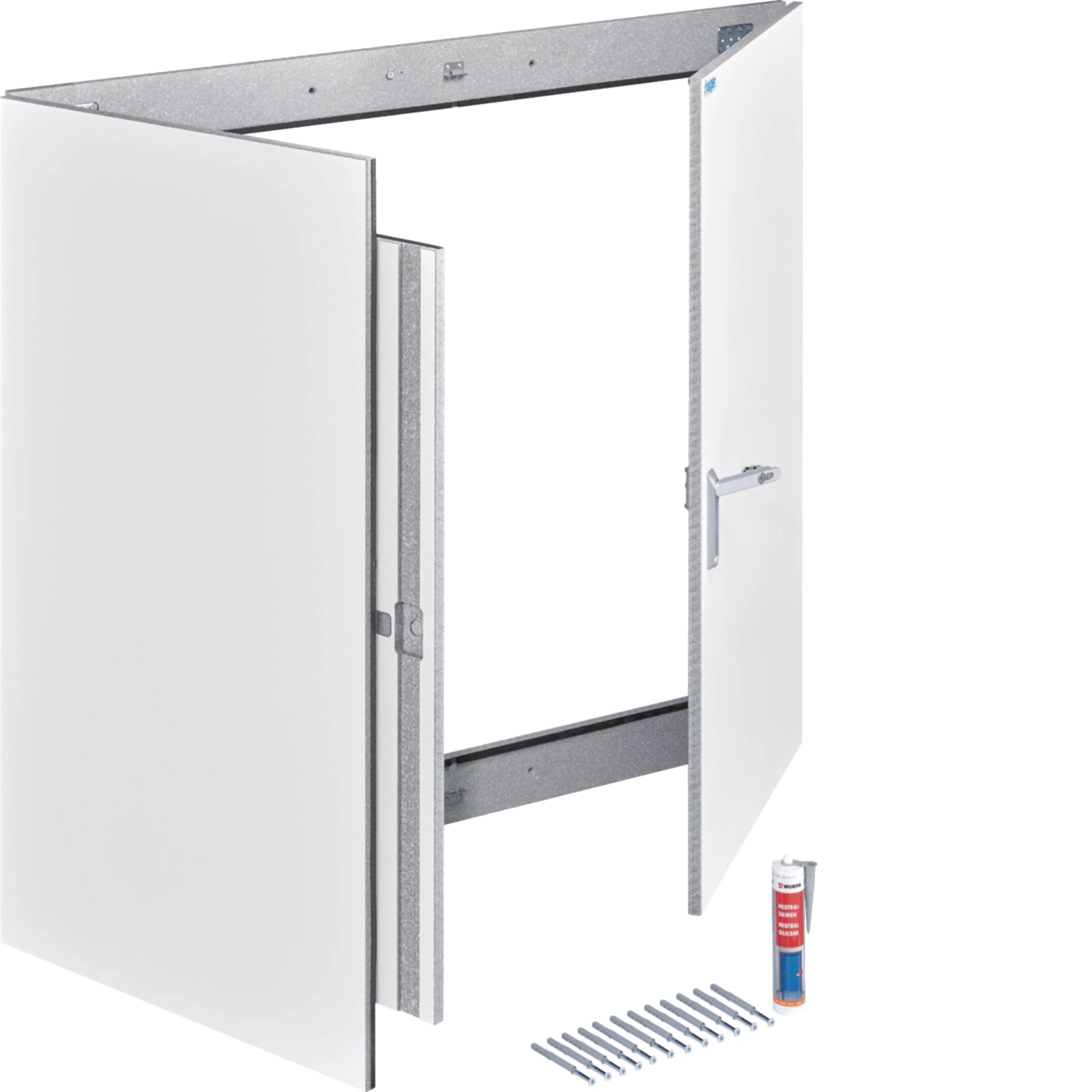 Brandschutz-Wandaufsatztür, univers, 30min, 1345x1545x51mm, IP42