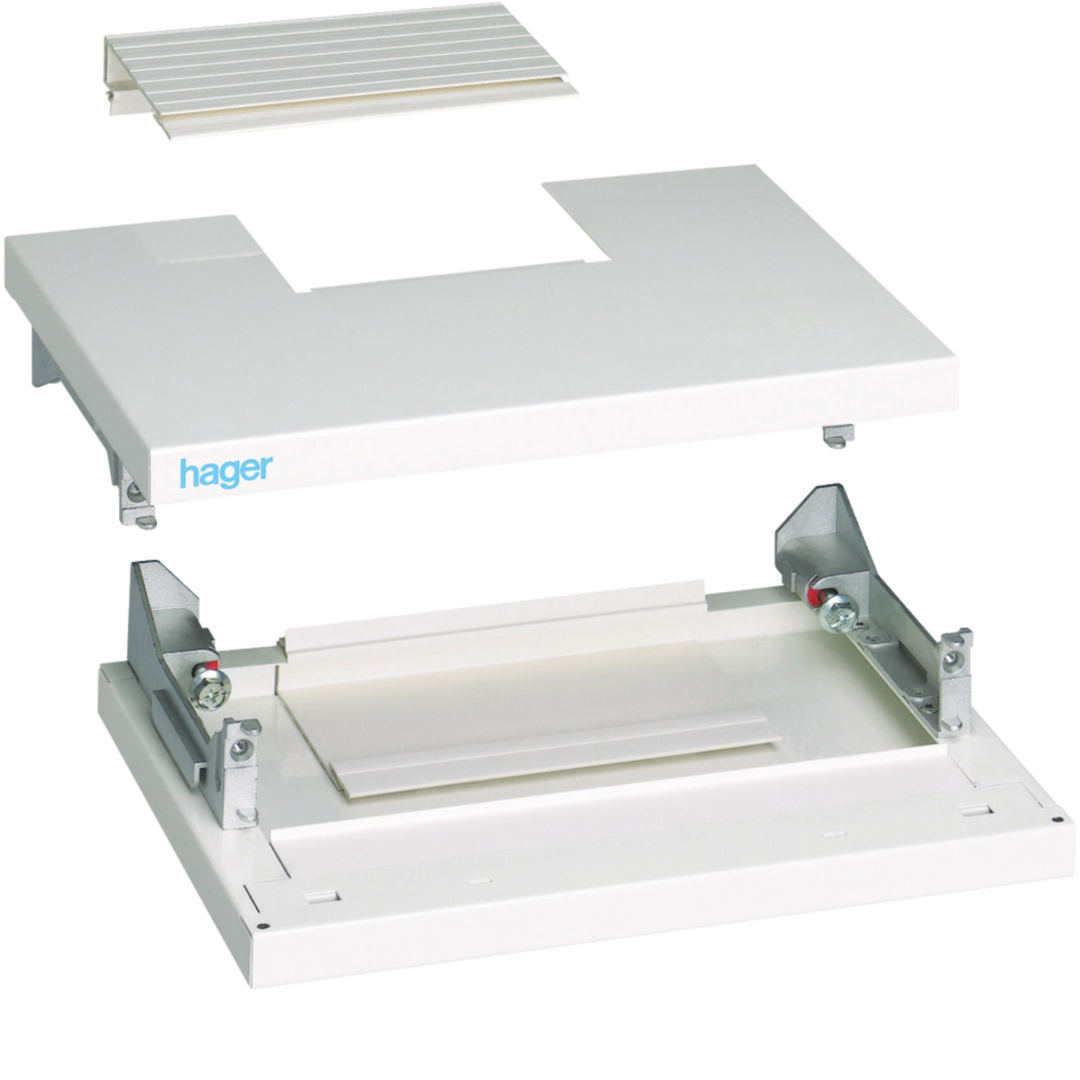 Alsó és felső panel porszórt 370mm x 73mm x 260mm fehér Quadro4 Hager