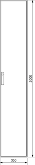 FG21WE - univers Obudowa stojąca IP41 kl.I 350x2000x400mm RAL7035