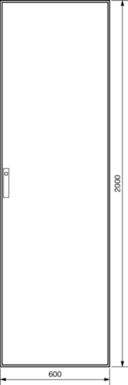 FG22WE - univers Obudowa stojąca IP41 kl.I 600x2000x400mm RAL7035