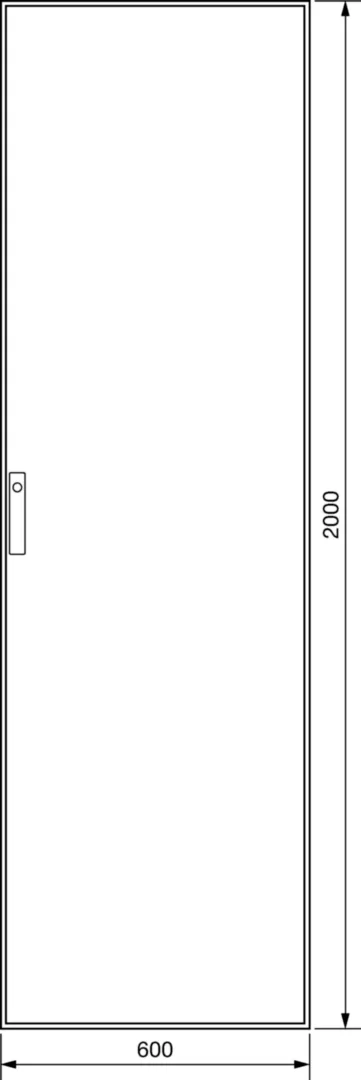 FG22XE - Koppelbare staande verdeler IP41, univers, 2000 x 600 x 600 mm, RAL7035