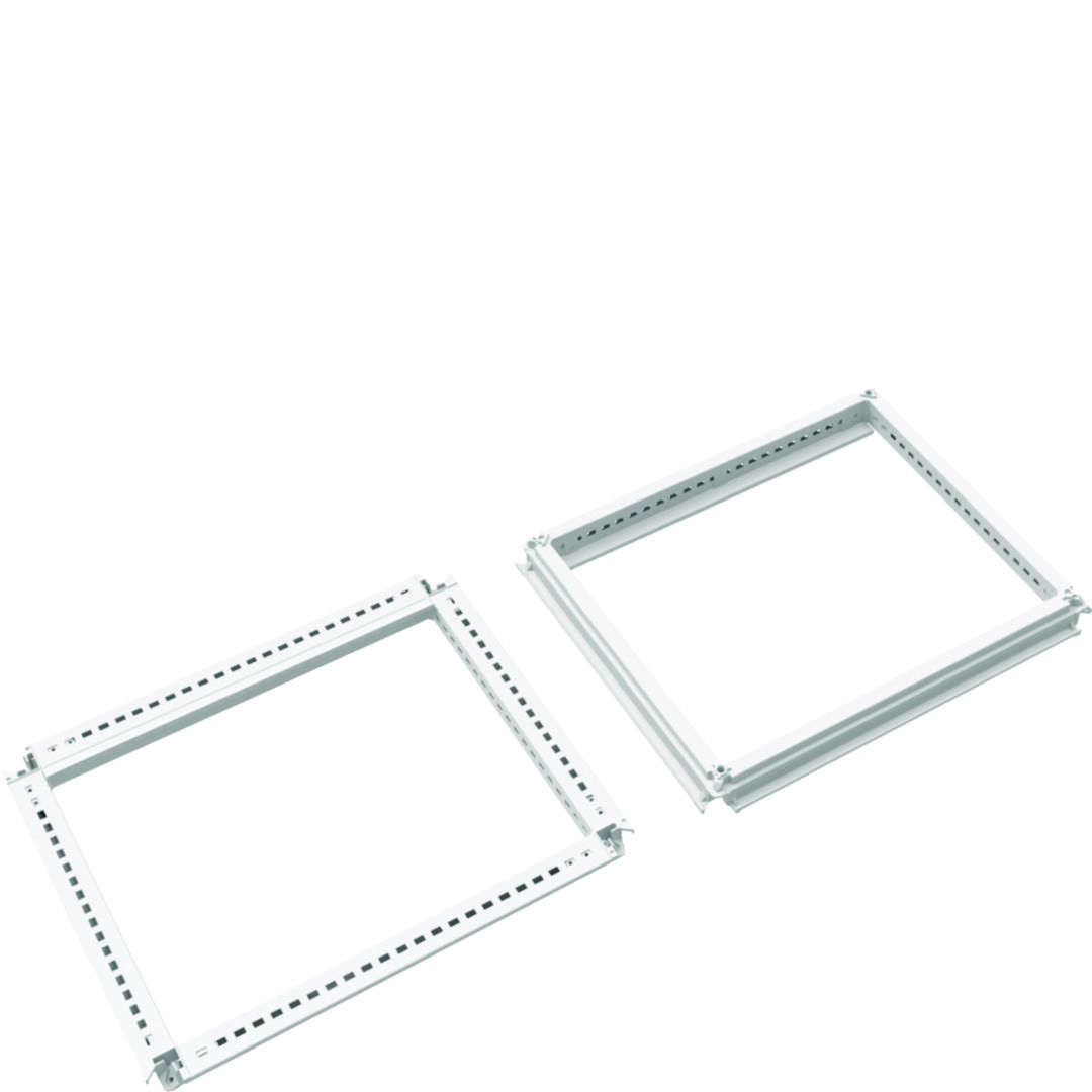 Alsó és felső keret porszórt acél 700mm x 50mm x 600mm fehér Quadro+evo Hager