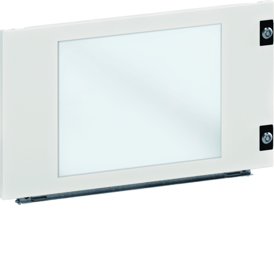 Modul ajtó üveges fehér lakkozott acél IP43 700mm x 400mm QuadroEvo Hager