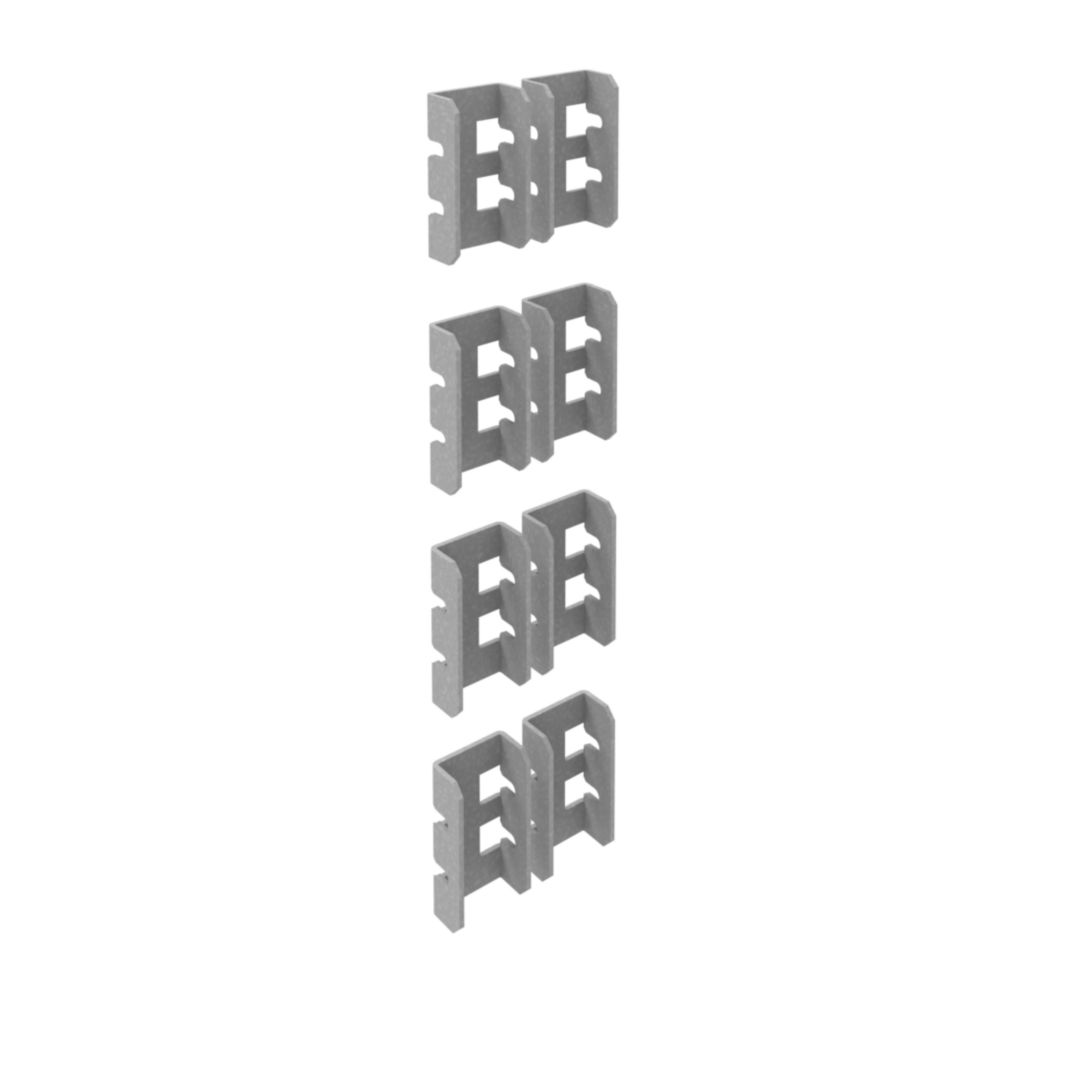 Soroló készlet háttal összefordított szekrényekhez acél 120mm x 74mm x 95mm Quadro+ Hager