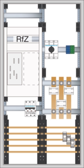 FP72W0N - Wandler- und Messschrank, universN, 100A, eHZ, IP44, SKII, H1100 x B550 x T205mm