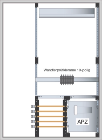 FP73W6N-L - Wandler-u.Messschrank, universN, 1100x800x205mm, für ZWT Gr1/2, Feld LINKS leer.