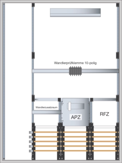 FP94W0N - Wandlerschrank, universN, 1400 x 1050 x 205 mm, ohne Wechselplatte