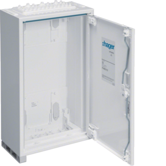 FWB31D - Feldvert. AP, univ., IP44, SKII, 36PLE, 1x3 Reihen, 500x300x161mm, leer mit Tür