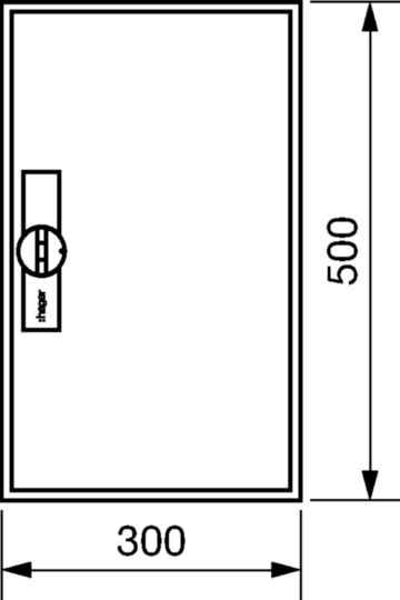 FWB31D - Feldvert. AP, univ., IP44, SKII, 36PLE, 1x3 Reihen, 500x300x161mm, leer mit Tür