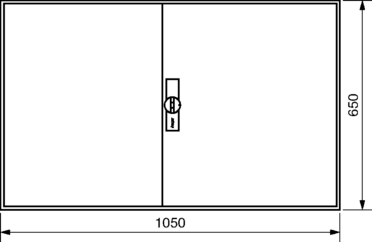 FWB44D - Feldvert. AP, univ., IP44, SKII, 192PLE, 4x4 Reihen 650x1050x161mm, leer m. Tür