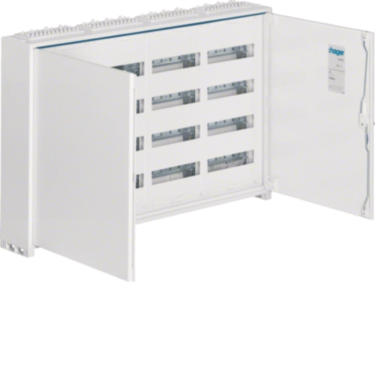 FWB44 - FWB encl.,univers,4rows 192 mod cl.II IP44,plain door,650x1050x161mm,brass term.