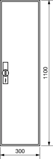 FWB71D - Feldvert. AP, univers, IP44, SKII, 84PLE, 1x7 Reihen 1100x300x161mm, leer m. Tür
