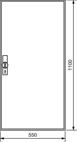FWB72D - Feldvert. AP, univ., IP44, SKII, 168PLE, 2x7 Reihen 1150x550x161mm, leer m. Tür