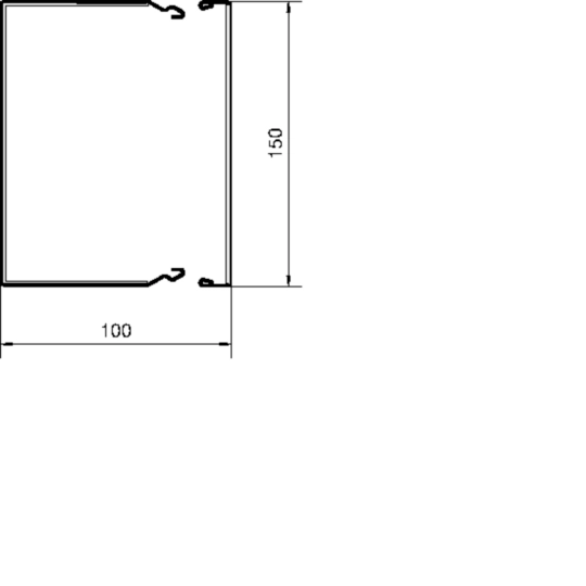 FWKP10015009016 - Brandschutzkanal FWK-Plus 100x150 mm weiß pulverbeschichtet