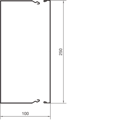 FWKP1002500VERZ - Brandschutzkanal FWK-Plus 100x250 mm verzinkt