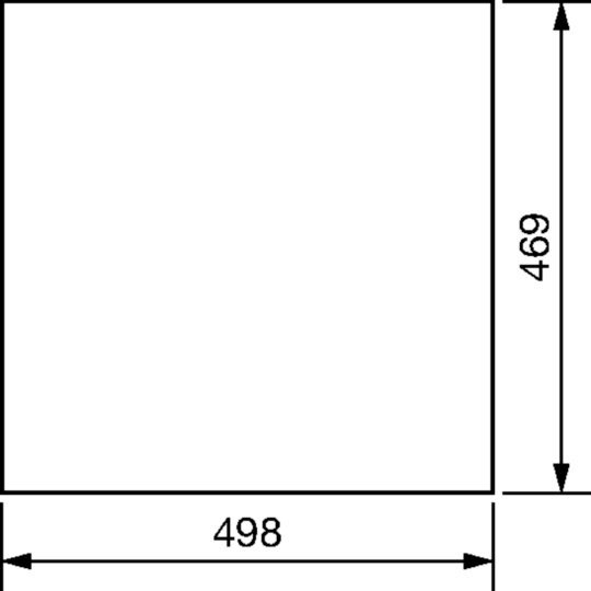 FZ004N - Tür, univers, links, geschlossen, RAL 9010, für Schrank IP44/54 500x1050mm
