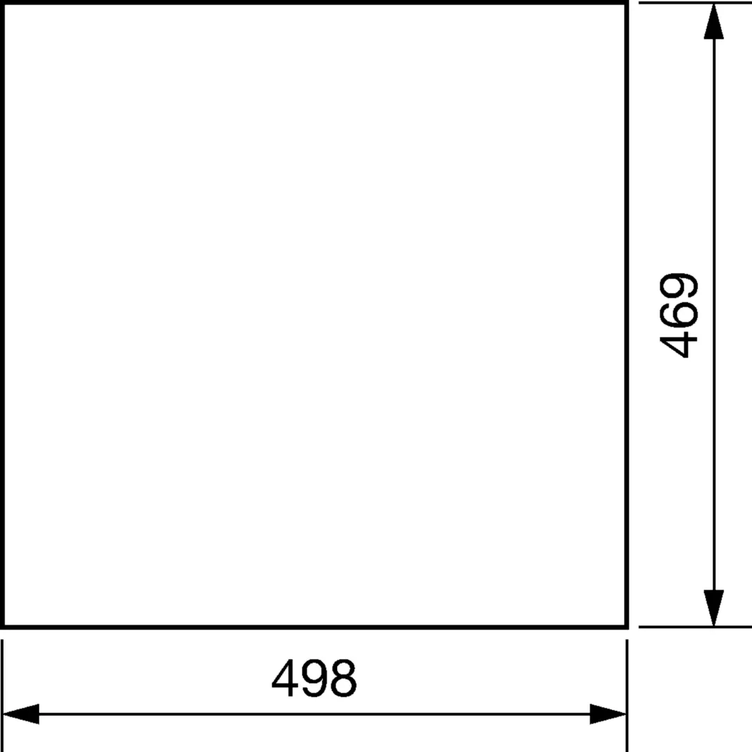 FZ004N - Tür, univers, links, geschlossen, RAL 9010, für Schrank IP44/54 500x1050mm