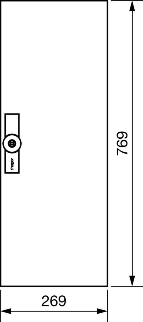 FZ009W - Tür, univers, rechts, voll, RAL 9010, für Schrank IP54 800x300mm