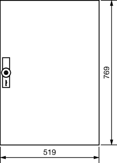 FZ010W - Tür, univers, rechts, voll, RAL 9010, für Schrank IP54 800x550mm
