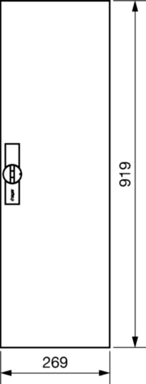 FZ013N - Tür, univers, rechts, geschlossen, RAL 9010, für Schrank IP44 950x300mm