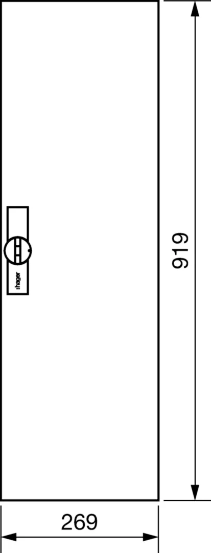 FZ013N - Tür, univers, rechts, geschlossen, RAL 9010, für Schrank IP44 950x300mm