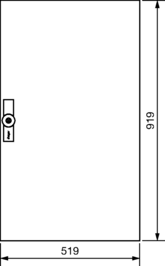 FZ014W - Tür, univers, rechts, voll, RAL 9010, für Schrank IP54 950x550mm