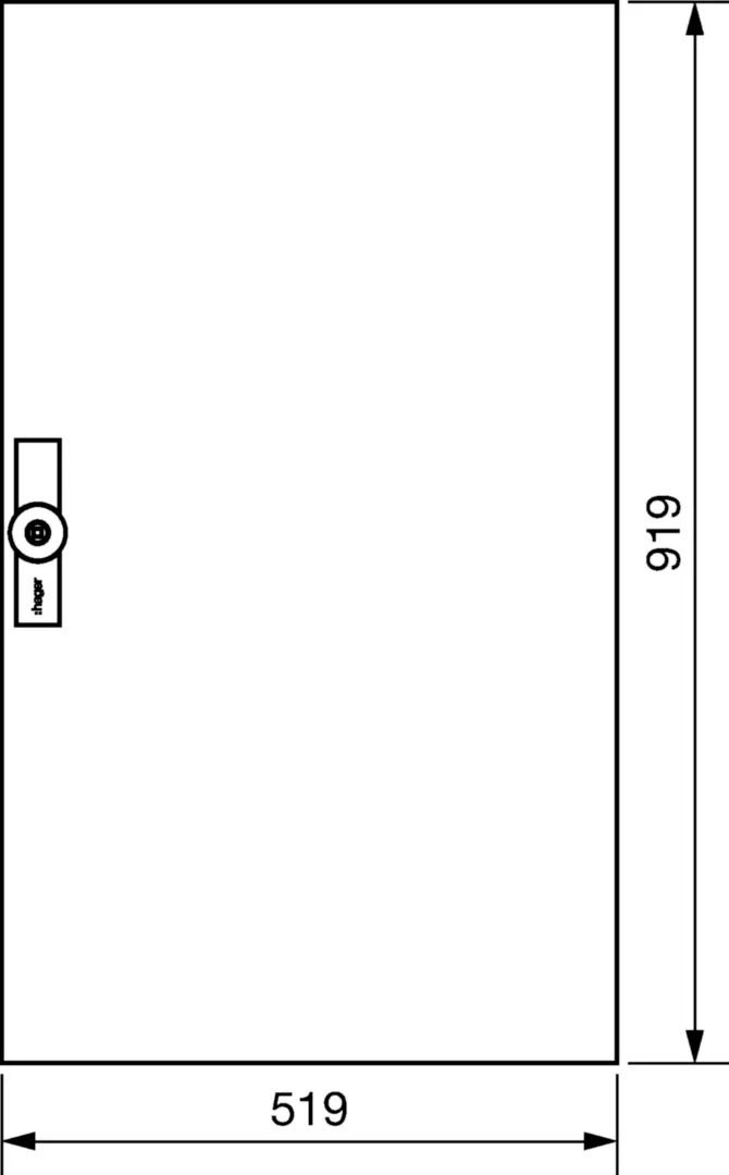 FZ014W - Tür, univers, rechts, voll, RAL 9010, für Schrank IP54 950x550mm