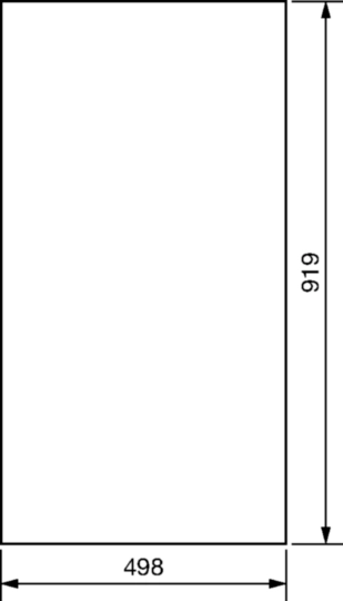 FZ016N - Tür, univers, links, geschlossen, RAL 9010, für Schrank IP44/54 950x1050mm