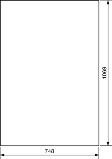 FZ025N - Porte, univers, gauche, pleine, RAL 9010, pour coffret IP44/54 1100x1300mm