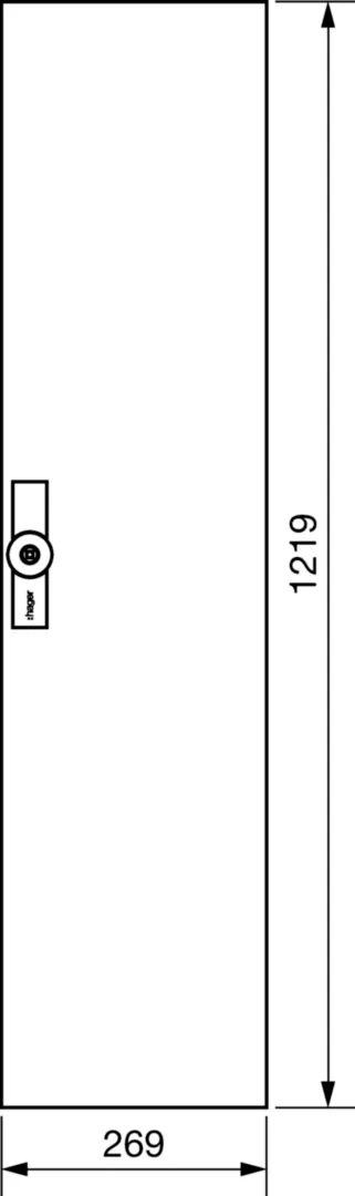 FZ026W - Tür, univers, rechts, voll, RAL 9010, für Schrank IP54 1250x300mm