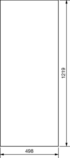 FZ029N - Tür, univers, links, geschlossen, RAL 9010, für Schrank IP44/54 1250x1050mm