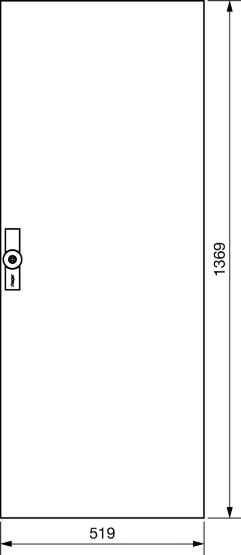 FZ032W - Tür, univers, rechts, voll, RAL 9010, für Schrank IP54 1400x550mm