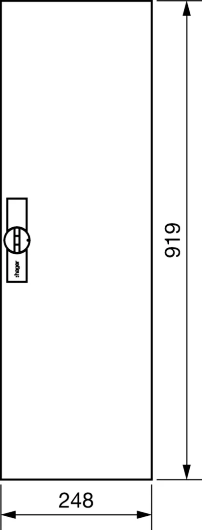 FZ191N - Sondertür, univers, voll, rechts, RAL 9010, für Schrank IP44, 950x300mm