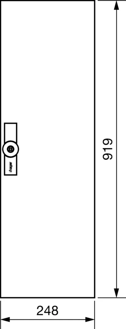 FZ191W - Sondertür, univers, voll, rechts, RAL 9010, für Schrank IP54, 950x300mm
