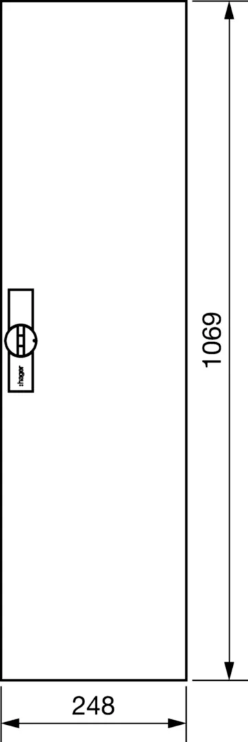 FZ192N - Deur, rechts, voor smalle doorgang, IP44 verdeler, h = 1100 mm