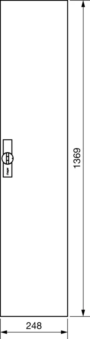 FZ194N - Deur, rechts, voor smalle doorgang, IP44 verdeler, h = 1400 mm