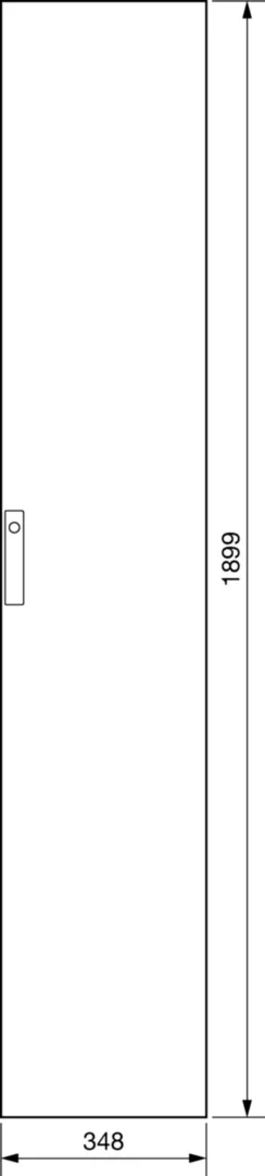 FZ207D - Reserve deur, 1 veld rechts, IP54, Klasse I, 1900 x 350 mm