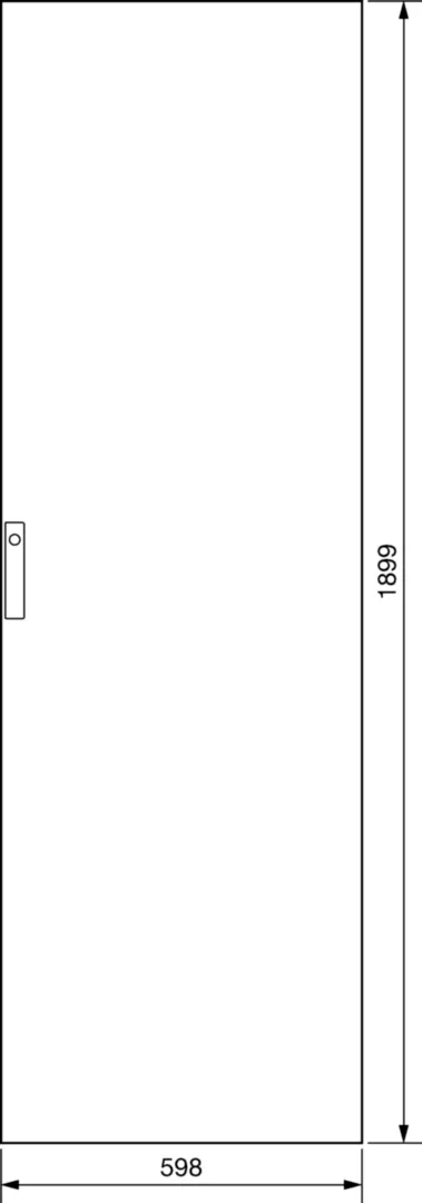 FZ208D - Tür, univers, rechts, für IP 54, Schutzklasse I, 1900x600 mm