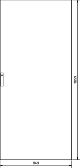 FZ209D - univers Drzwi prawe pełne IP54 1900x850mm