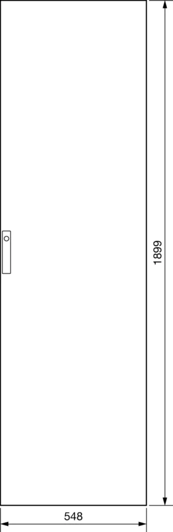 FZ210D - Reserve deur, 2 velden rechts, IP54, Klasse I, 1900 x 550 mm