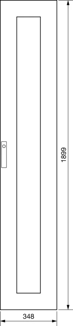 FZ216D - Tür Klarsicht, univers, rechts, für IP 54, Schutzklasse I, 1900x350 mm