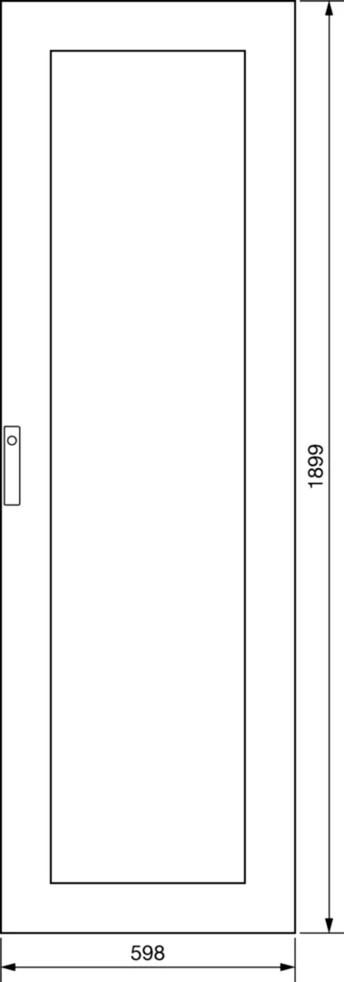 FZ217D - Tür Klarsicht, univers, rechts, für IP 54, Schutzklasse I, 1900x600 mm